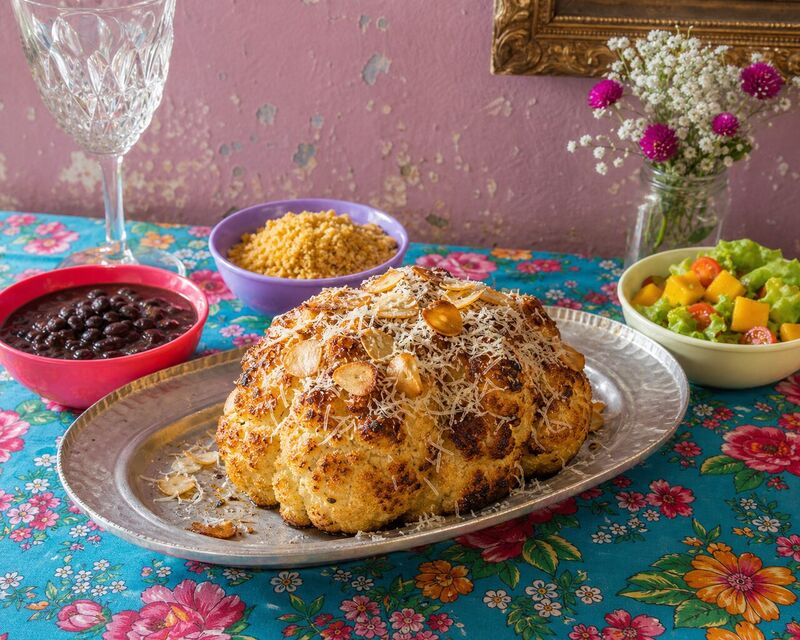 Couve-Flor Assada com Alho e Parmesão